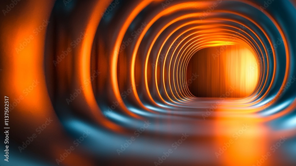 Poster illuminated acoustic chamber modern design visual art sleek environment abstract viewpoint wave conc