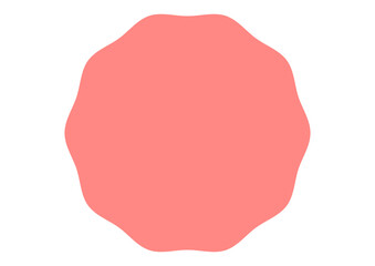 ピンクのでコボコした丸いフレーム