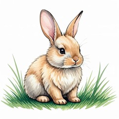 Obraz premium Adorable Bunny in Grass 
