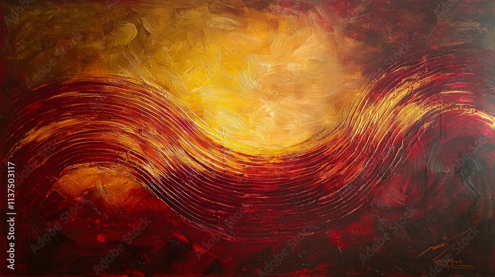 Poster abstract representation of heartfelt voice artistic space digital art colorful environment wide view
