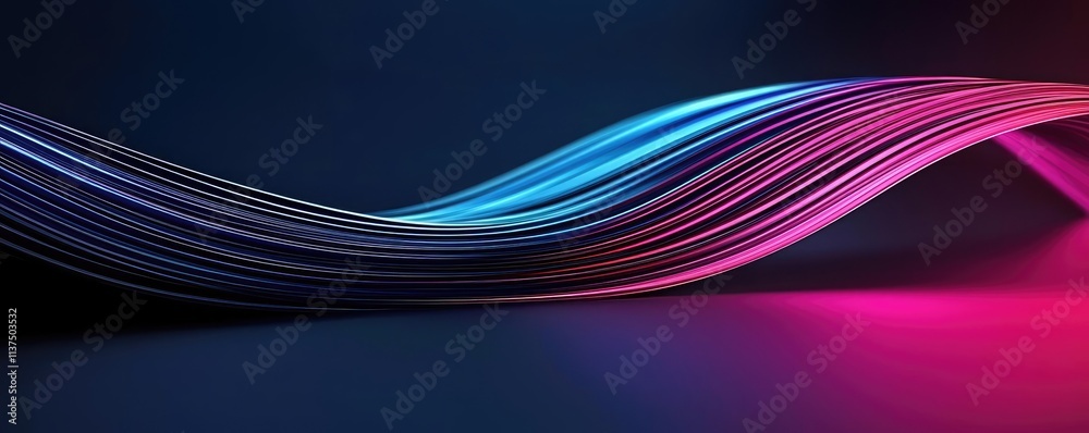 Aufkleber wave abstract background concept. abstract colorful wave design with vivid lighting for digital art 