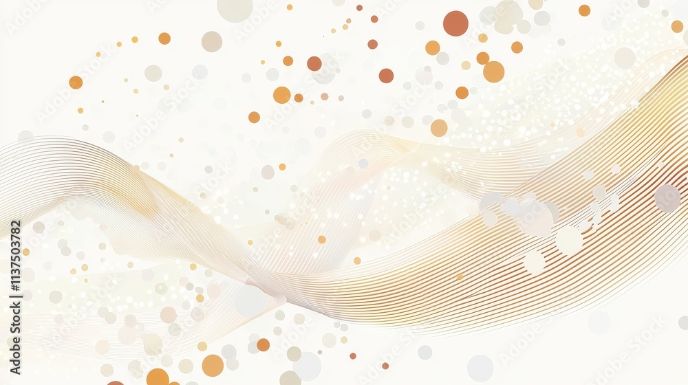 Poster soft rhythmic pulses of light dots expressing emotions in abstract art digital art environment creat