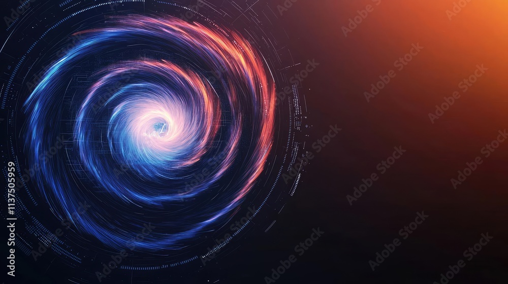 Poster weather forecast idea. a mesmerizing cosmic swirl of colors creates a stunning visual representation