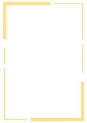 黄色の途切れた四角いフレーム