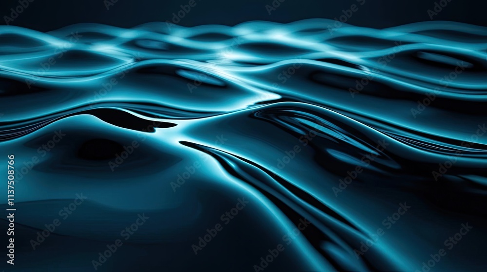 Poster wave abstract background concept. abstract close-up of flowing water, showcasing smooth textures and