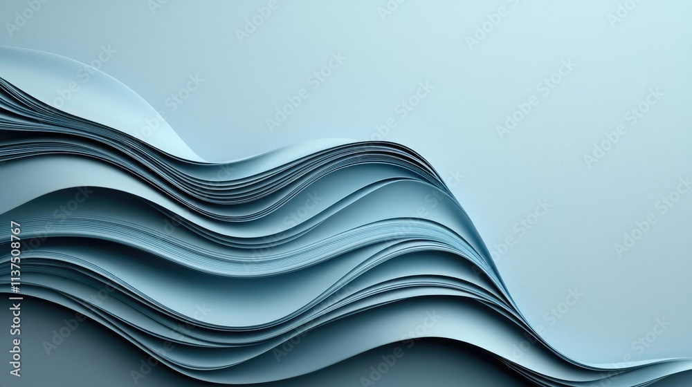 Poster wave abstract background concept. abstract blue wavy pattern illustrating movement and fluidity in d