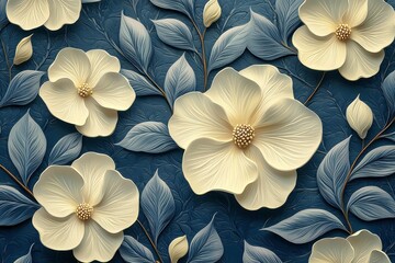 Elegant Floral Texture in Exotic Wallpaper Design