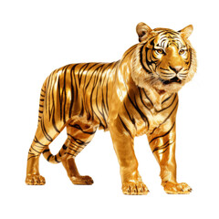 Obraz premium gold tiger isolated on white