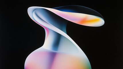 Abstract Swirling Forms: A Symphony of Color and Light