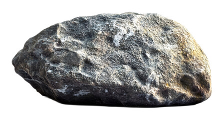Fototapeta premium Boulder stone on a transparent background. isolated background.