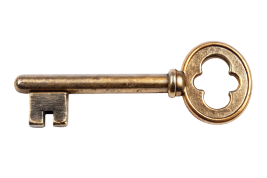 old key isolated on white