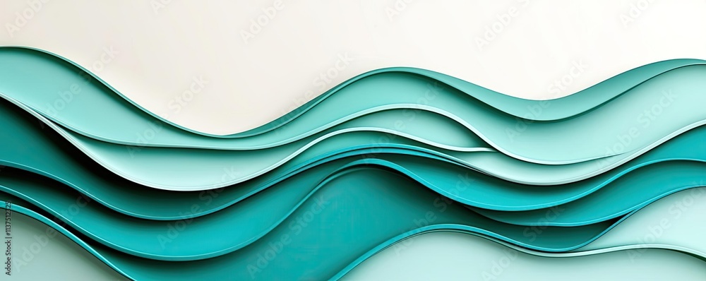 Poster wave abstract background concept. abstract wave background in shades of blue and green for design pr