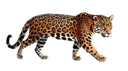 Naklejka premium leopard in front of white background