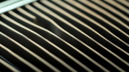 Close-up of a clean car cabin air filter