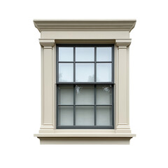 Prairie Style Window with Horizontal Lines Transparent Background.