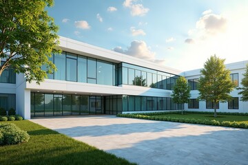 Modern hospital isolation ward exterior showcasing advanced medical facilities and compassionate care, emphasizing the importance of health infrastructure in safeguarding public well-being.