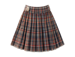 Tartan Kilt Mockup Isolated on Transparent Background with Pin