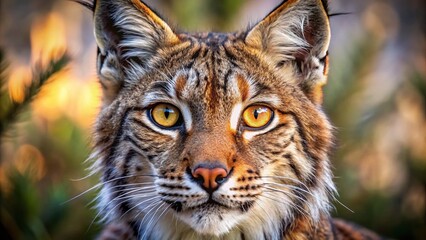 Iberian Lynx Macro Photography: Wild Cat Close-Up, Southwestern Europe, Endangered Species, Lynx Pardinus, Iberian Peninsula Wildlife