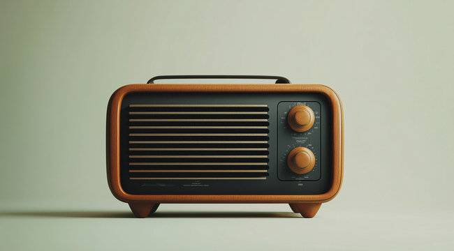 Ai. World Radio Day, a professional radio presenter microphone, created with Generative AI.