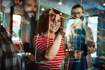 Software engineers working on project and programming in company. Startup business teamwork concept