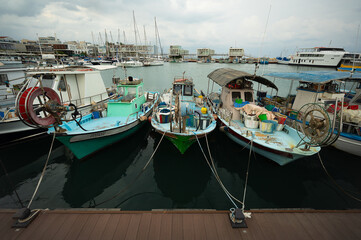 Boats in harbor Limassol City, Cyprus