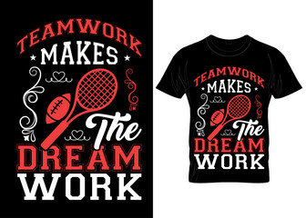 Obraz premium Tennis baseball t-shirt design vector custom t-shirt design template