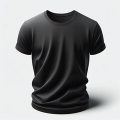 A t-shirt displayed as a blank template for design with a casual style and short sleeves