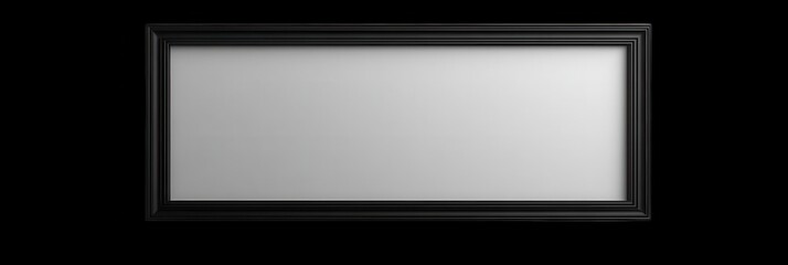 Elegant Black Frame Blank Canvas Modern Minimalist Design Gallery Wall Picture Frame Mockup Empty