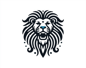 Lion head Roar Mascot, lion logo design vector illustration