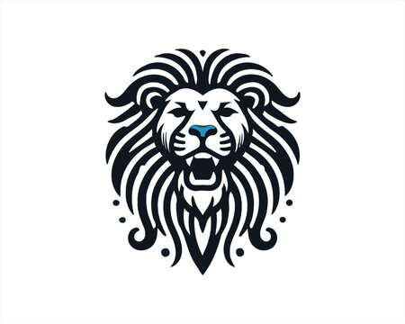 Lion head Roar Mascot, lion logo design vector illustration