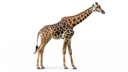 Fototapeta premium Adult giraffe isolated on white background
