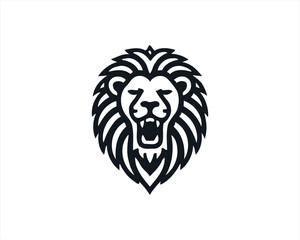 Lion head Roar Mascot, lion logo design vector illustration