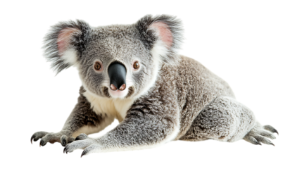 koala in front of white background