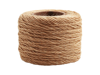 Obraz premium Natural Colored Linen Thread Spool Isolated on White Background