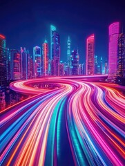 Fototapeta premium City streets at night