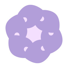 シンプルな紫の花のアイコン