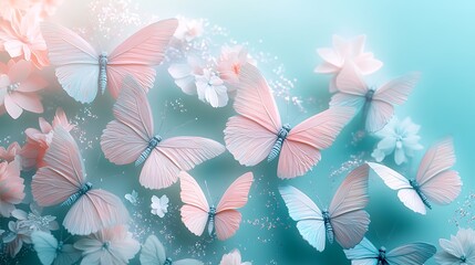 flower, pattern, floral, vector, seamless, flowers, pink, 