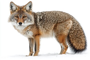 Fototapeta premium Cunning Fox Trotting Through Isolated Savannah Landscape