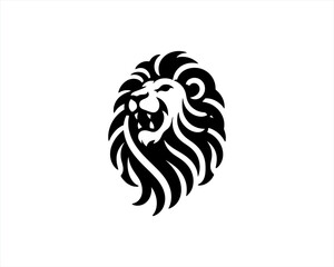 Lion head Roar Mascot, lion logo design vector illustration