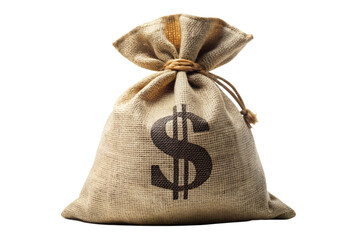 bag with money isolated