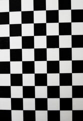 Black and white checkered, texture background color of wall and floor. Made of fabric