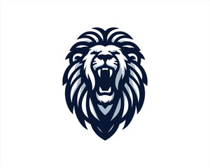 Lion head Roar Mascot, lion logo design vector illustration