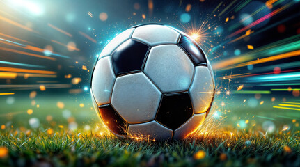 Fototapeta premium soccer ball effect