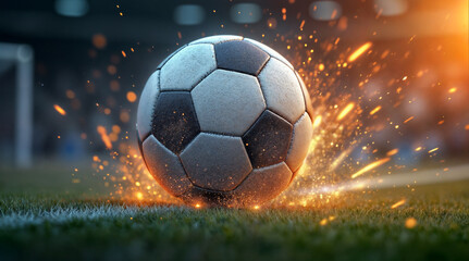 Fototapeta premium soccer ball effect