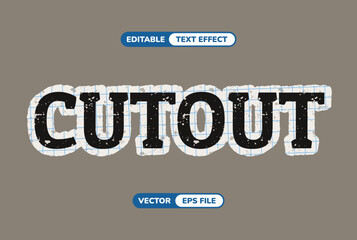 Cutout Text Effect Editable Ransom