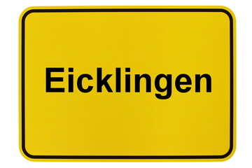 Illustration eines Ortsschildes der Gemeinde Eicklingen in Niedersachsen