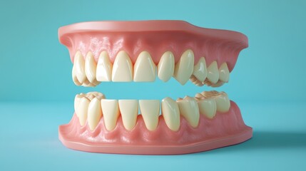 Obraz premium Tooth model with missing teeth