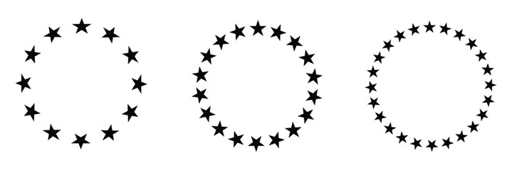 Stars in circle icon vector illustration graphic design .