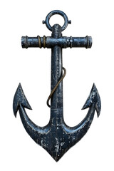 PNG of an anchor isolated on a transparent background for nautical or marine-themed visuals.
