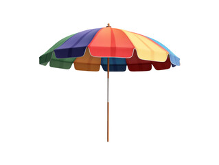 Obraz premium Colorful Foldable Beach Umbrella Icon Isolated on Transparent Background